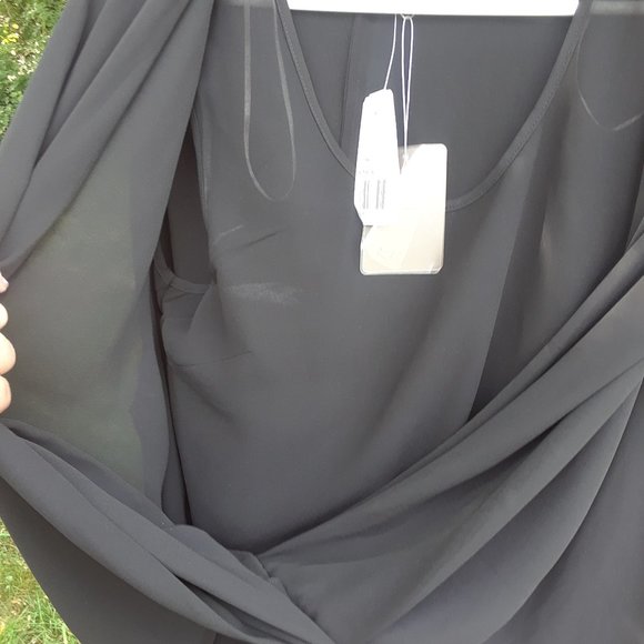 NWT love 21 black woven layered top - Picture 4 of 5